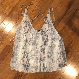 Vici snakeskin print tank top